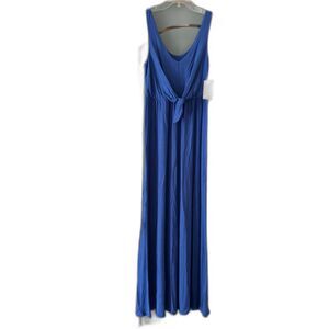 SO Xander PRP Knot Front Royal Blue Sleeveless Coastal Maxi Beach Dress Size XS